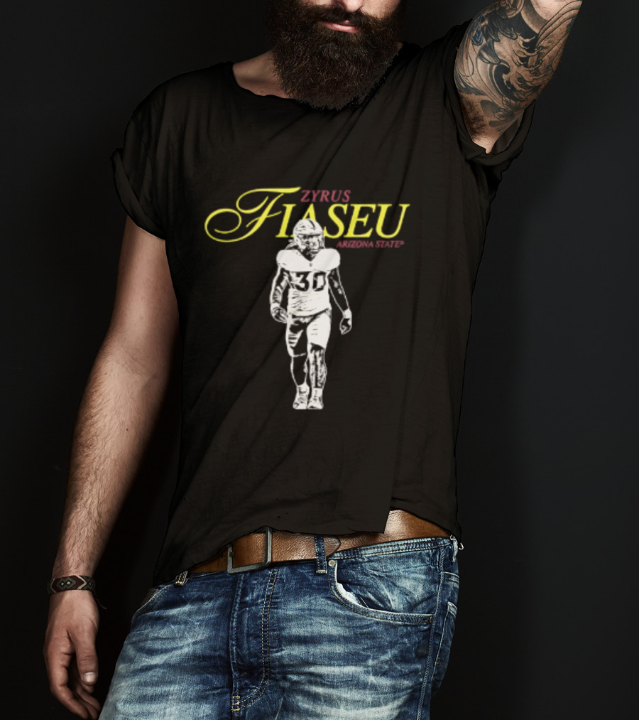 Zyrus Fiaseu 30 Arizona State Football Player T-Shirt