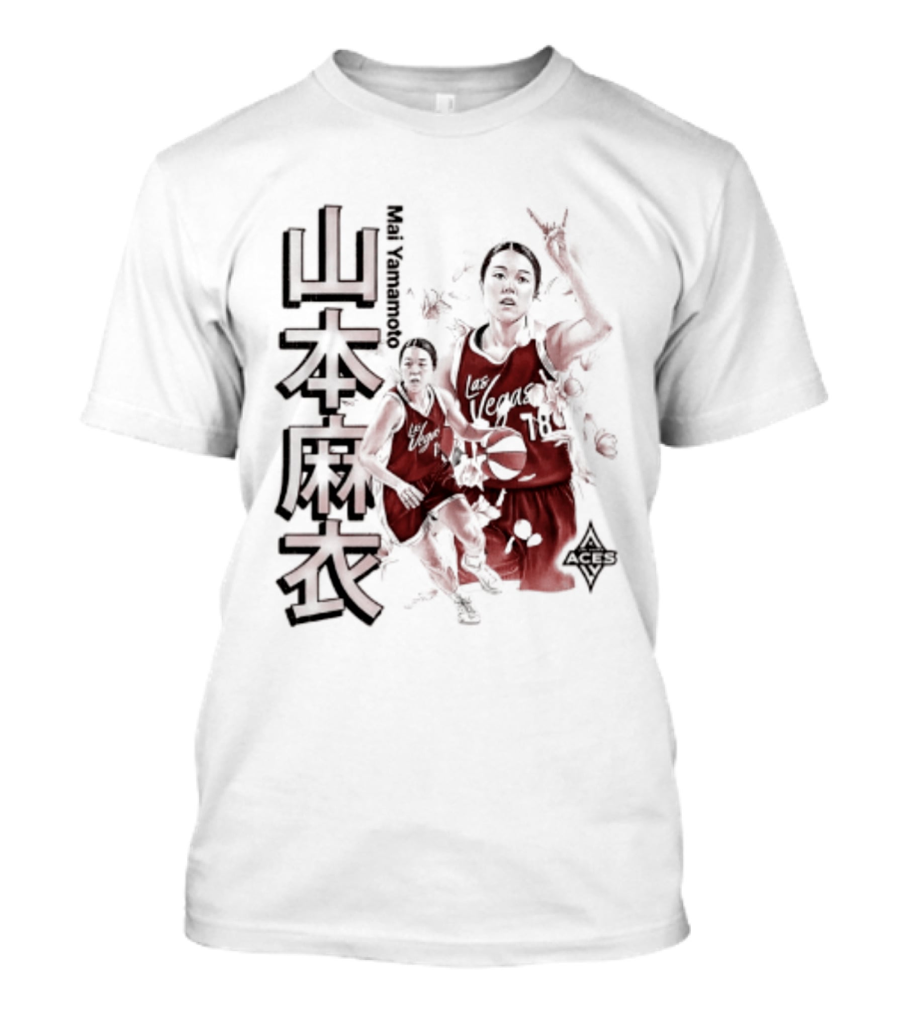Mai Yamamoto Las Vegas Aces Cherry Blossom Basketball Japanese T-Shirt