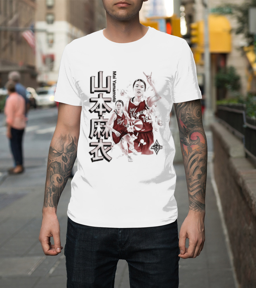 Mai Yamamoto Las Vegas Aces Cherry Blossom Basketball Japanese T-Shirt