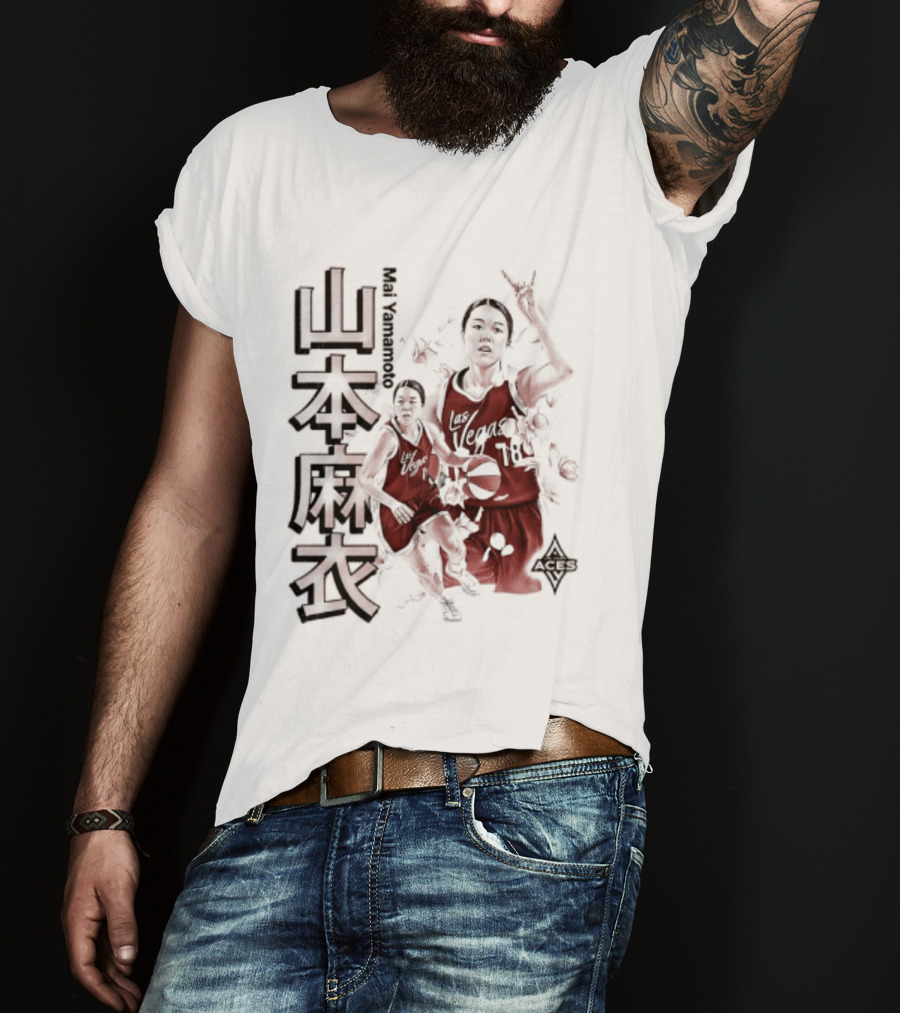 Mai Yamamoto Las Vegas Aces Cherry Blossom Basketball Japanese T-Shirt