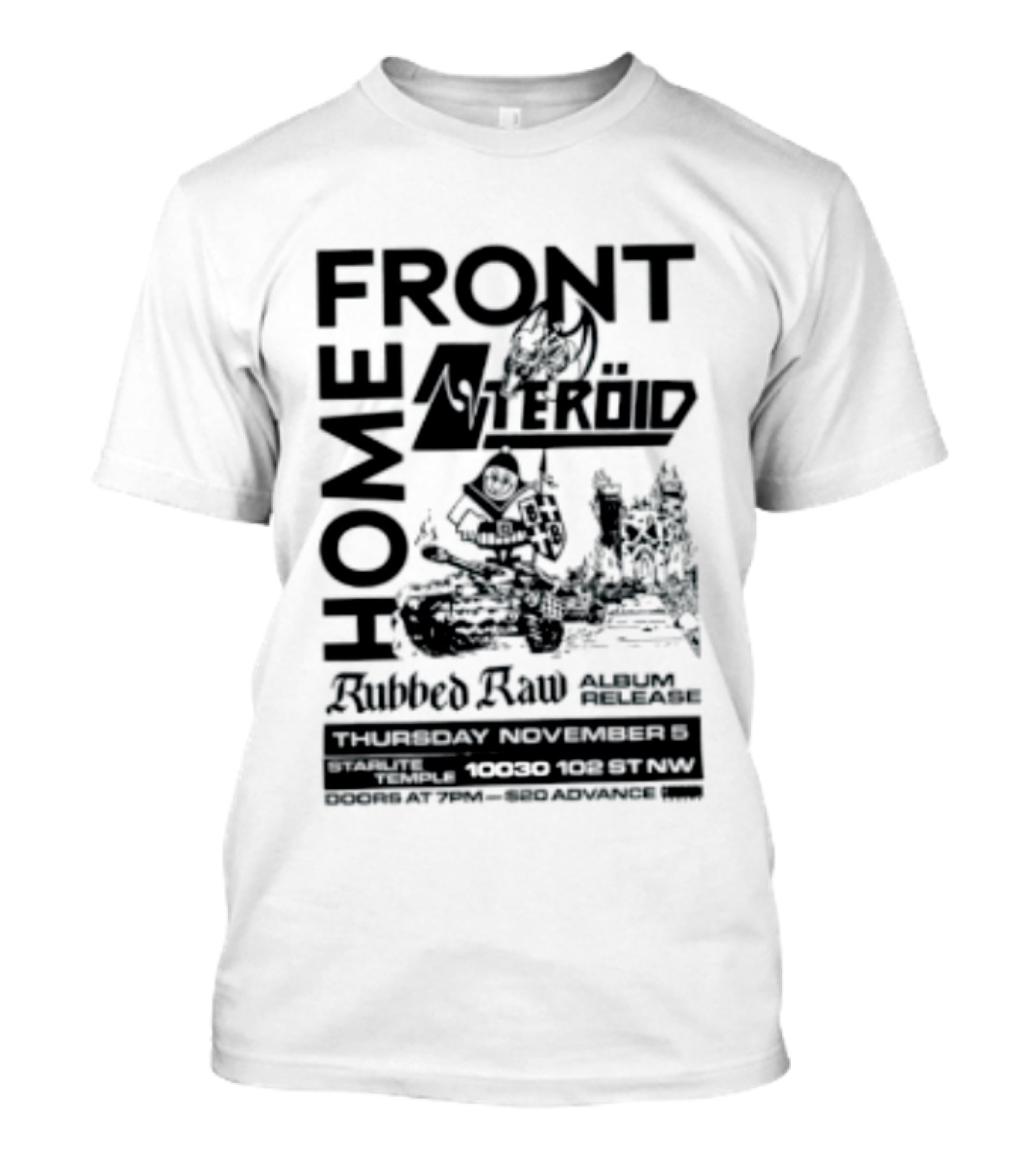 FRONT Asteroid Home Rubbed Raw August Release Starlite Temple T-Shirt