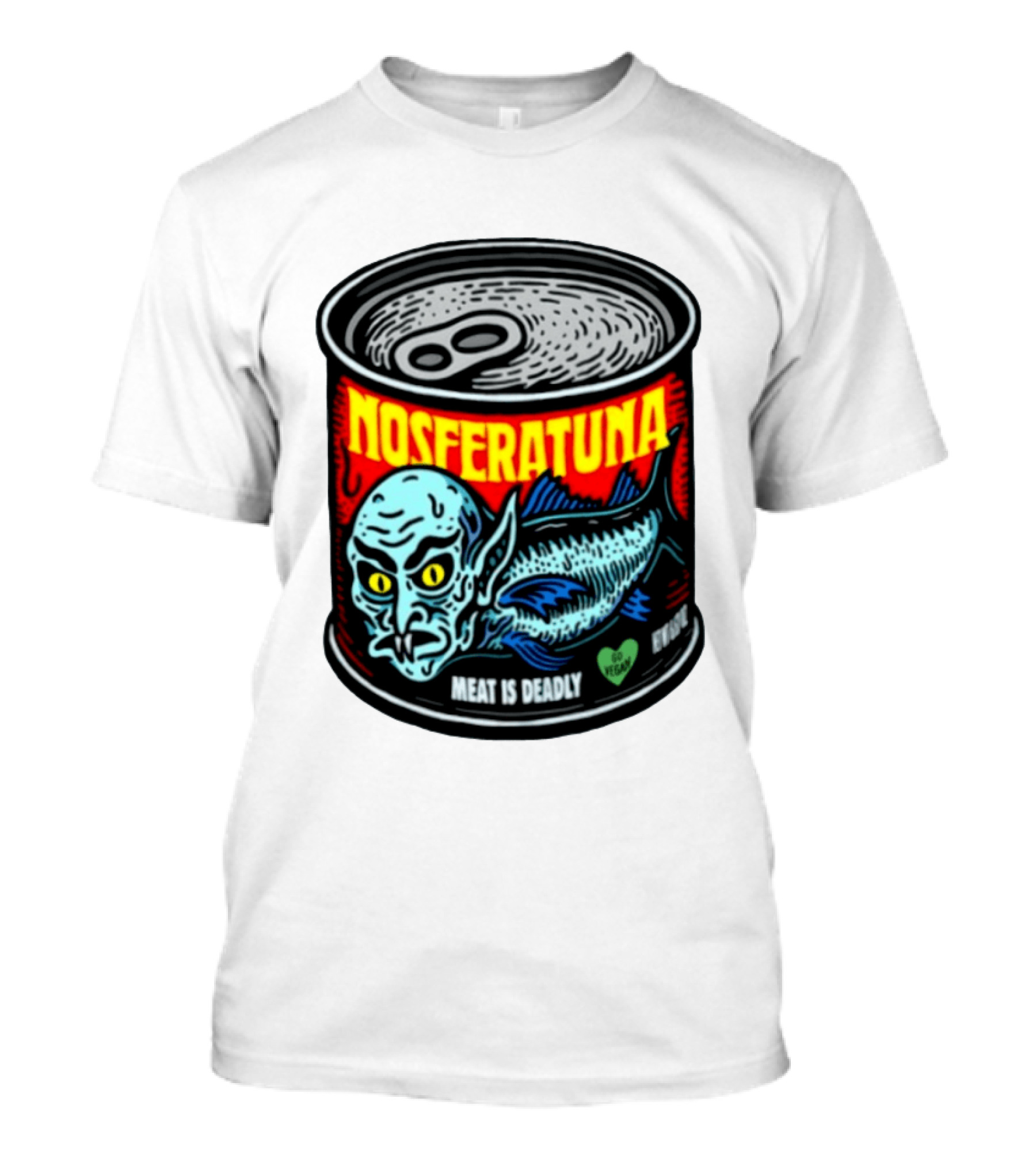 Nosferatuna Meat Is Deadly Go Vegan Nosferatu Can T-Shirt