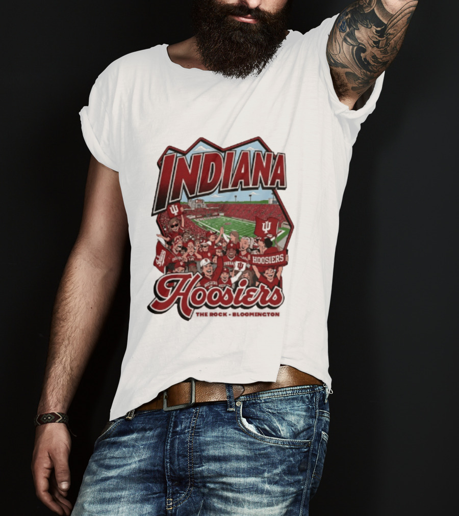Indiana Hoosiers Football The Rock Bloomington Memorial Stadium Crowd Scene T-Shirt