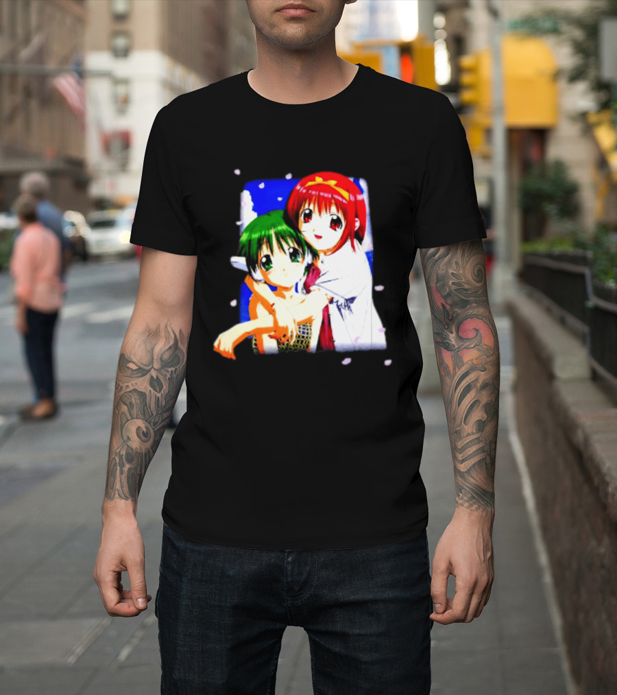 Aquaplus Hike Softgarage Chillweeb Anime Girls Cherry Blossom Hugging Scene T-Shirt