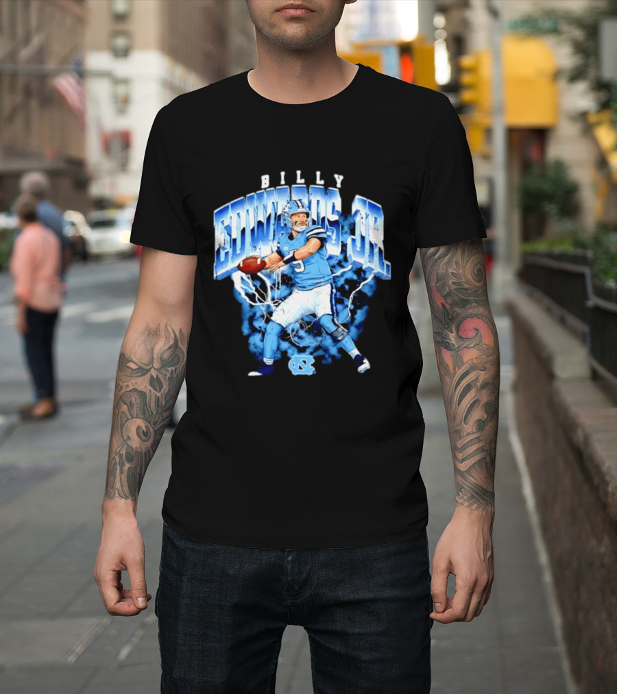 Billy Edwards Jr 9 North Carolina Tar Heels NCAA Football Player T-Shirt