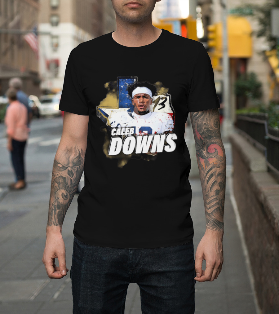 Caleb Downs Number 13 Lone Star State Football Dallas Cowboys T-Shirt