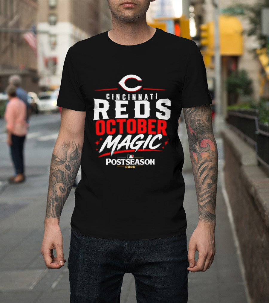 Cincinnati Reds October Magic 2026 MLB Postseason T-Shirt
