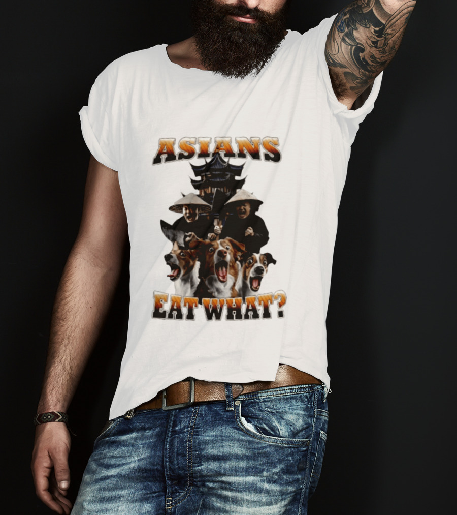 Asians Eat What Pagoda And Dogs Offensive Meme T-Shirt