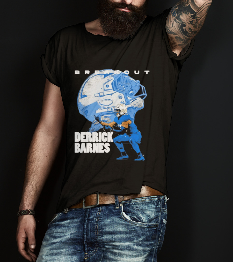 Derrick Barnes Detroit Lions Breakout Helmet T-Shirt