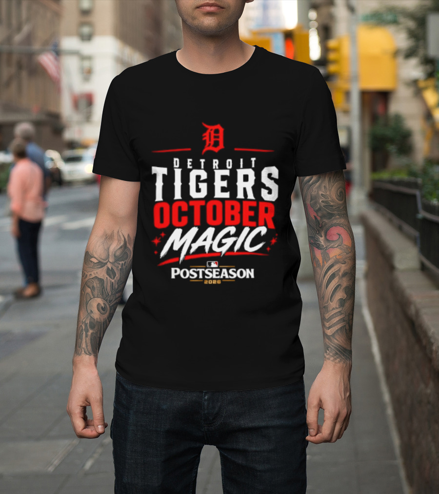 Detroit Tigers October Magic 2026 MLB Postseason Classic Team Spirit T-Shirt