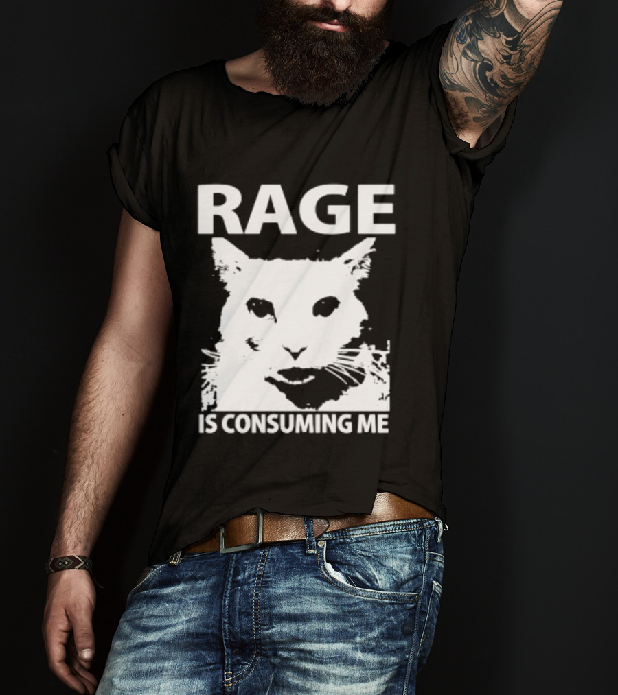 Rage Is Consuming Me Cat Meme T-Shirt