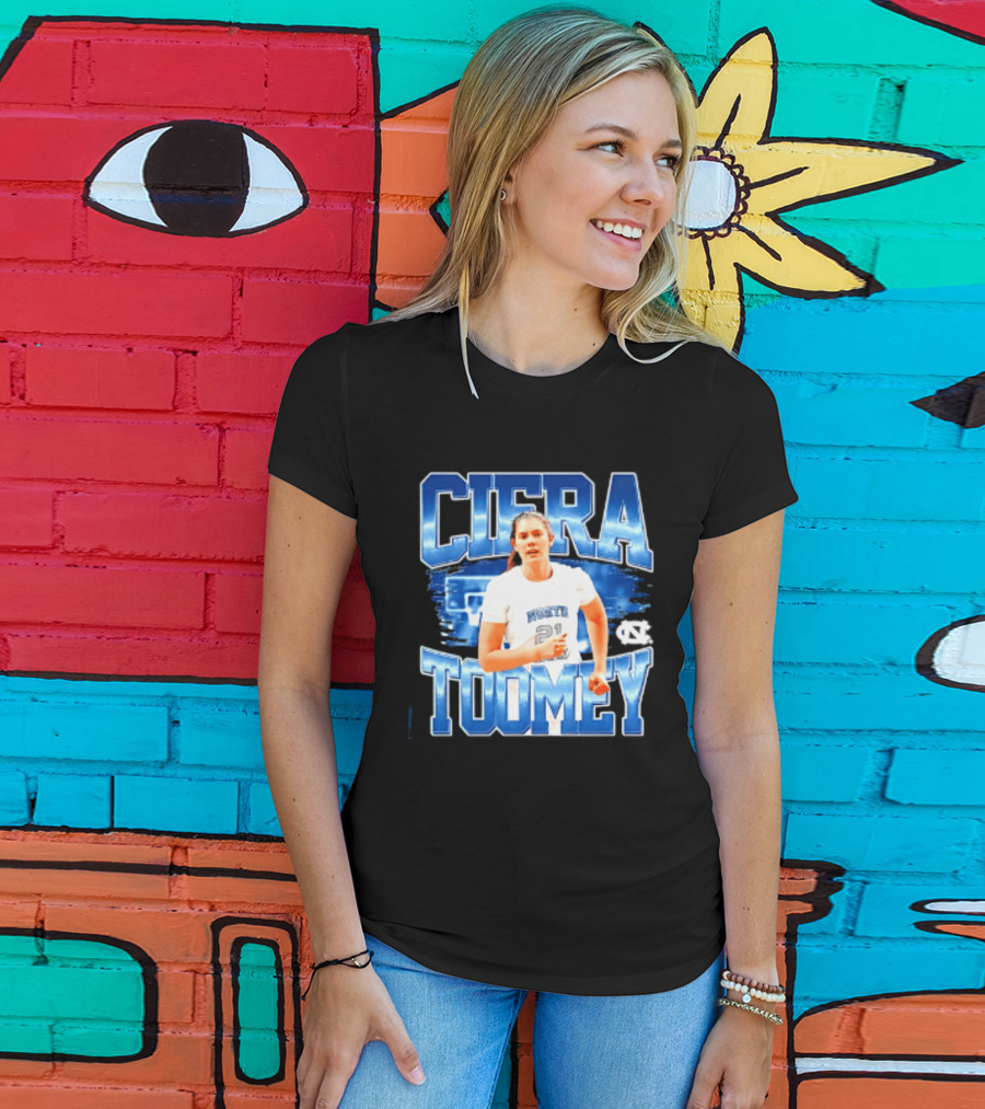 Ciera Toomey 21 North Carolina Tar Heels NCAA Women's Basketball T-Shirt