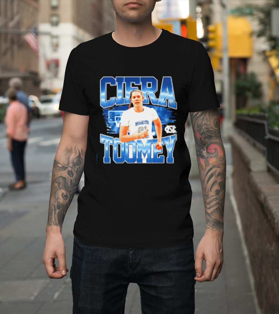 Ciera Toomey 21 North Carolina Tar Heels NCAA Women's Basketball T-Shirt