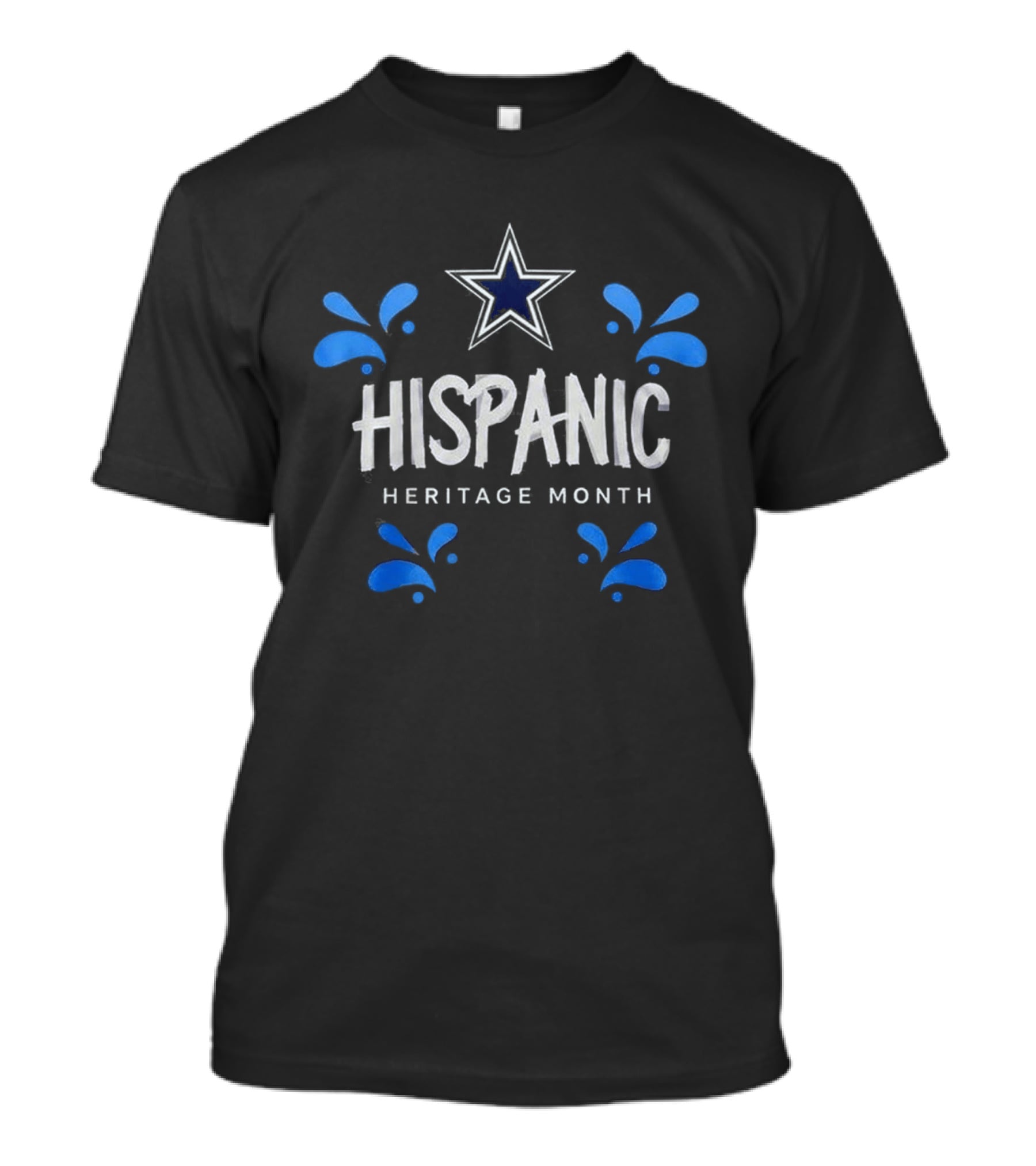 Dallas Cowboys Star Hispanic Heritage Month Celebration T-Shirt