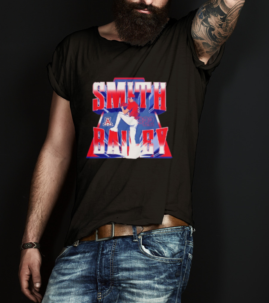 Smith Bailey 22 Arizona Wildcats NCAA Baseball Player T-Shirt