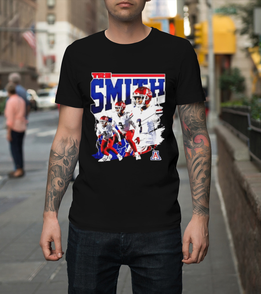 Tre Smith 3 Arizona Wildcats NCAA Football Player T-Shirt