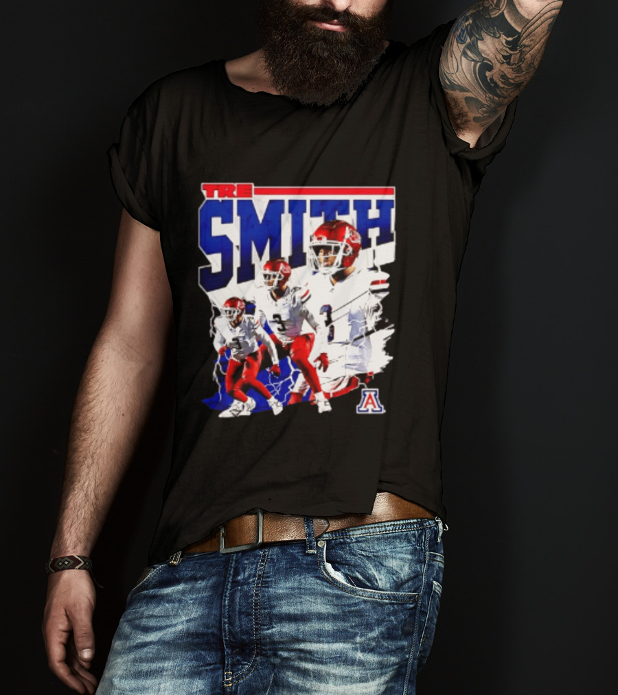 Tre Smith 3 Arizona Wildcats NCAA Football Player T-Shirt