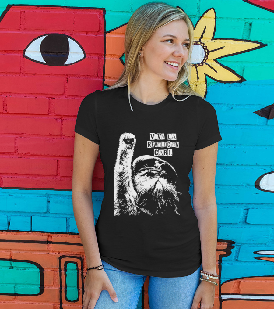 Viva La Revolucion Carl Cat Che Guevara T-Shirt