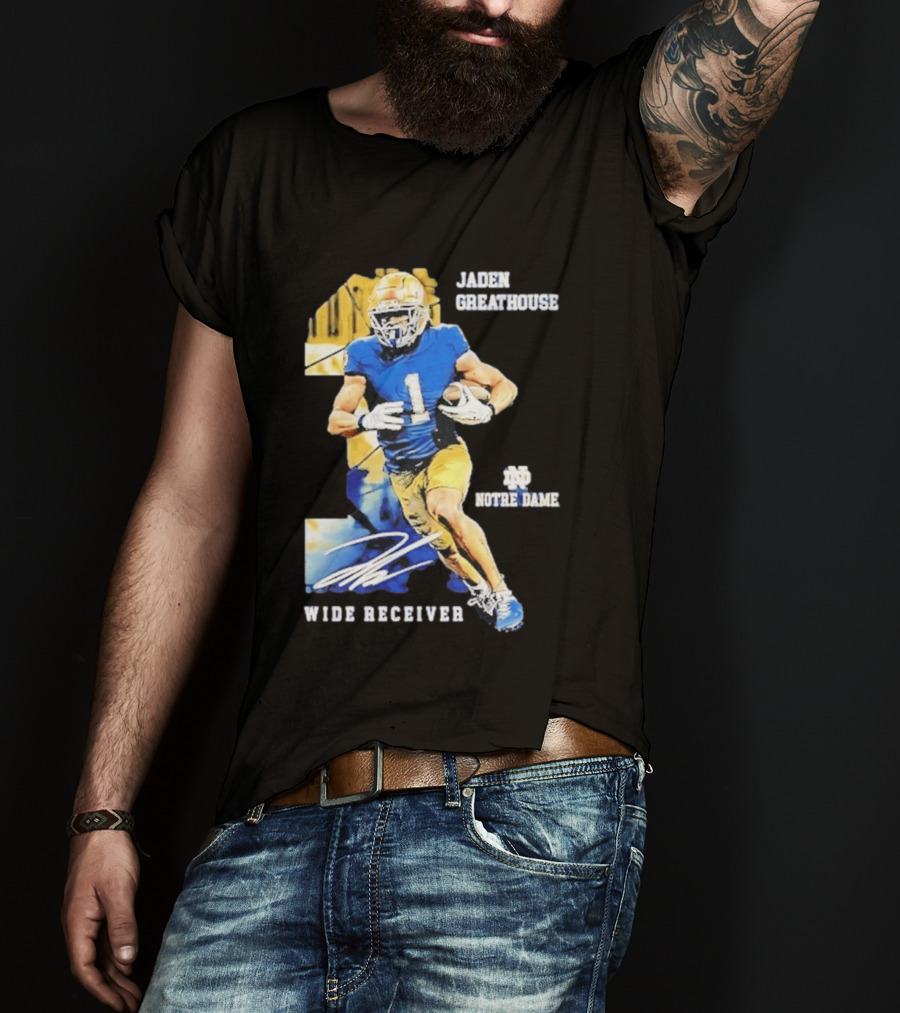 Jaden Greathouse 1 Notre Dame Wide Receiver Football Player T-Shirt