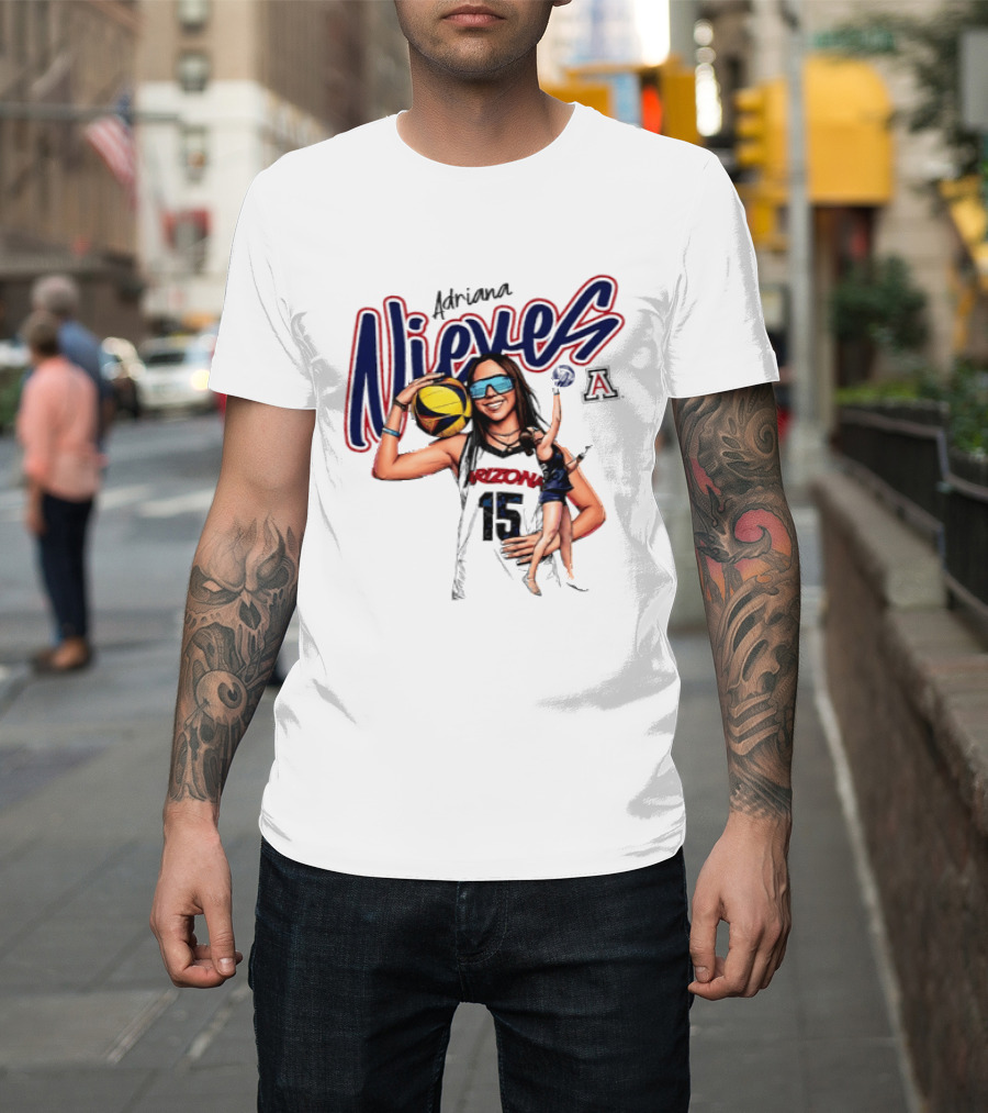 Adriana Nieves 15 Arizona Wildcats Beach Volleyball NCAA Player T-Shirt