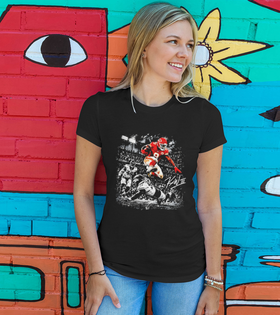 Kenneth Walker III Kansas City Chiefs Number 9 Action Motion T-Shirt