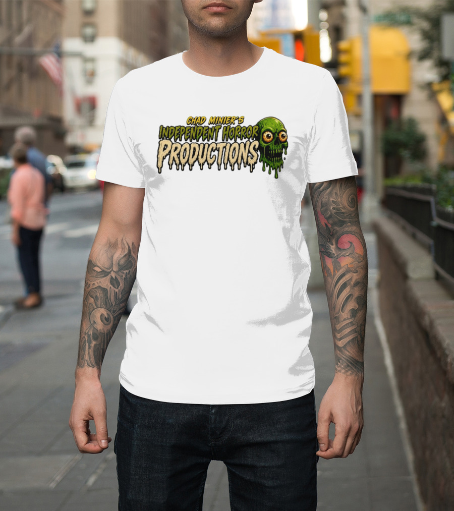 Chad Minier's Independent Horror Productions Skull Zombie T-Shirt