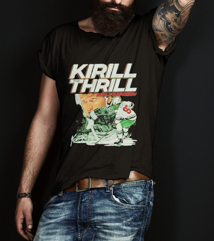 Kirill Kaprizov The Thrill Minnesota Wild Hockey Player Krill T-Shirt