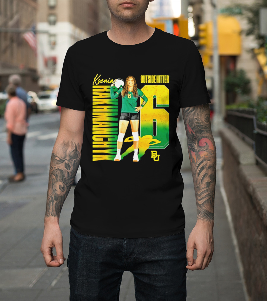 Kseniya Rakhmanchyk Outside Hitter 6 Baylor Bears Volleyball Player T-Shirt