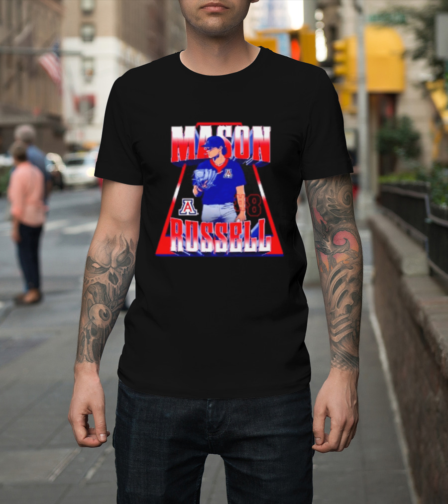 Mason Russell 8 Arizona Wildcats NCAA Baseball Player T-Shirt
