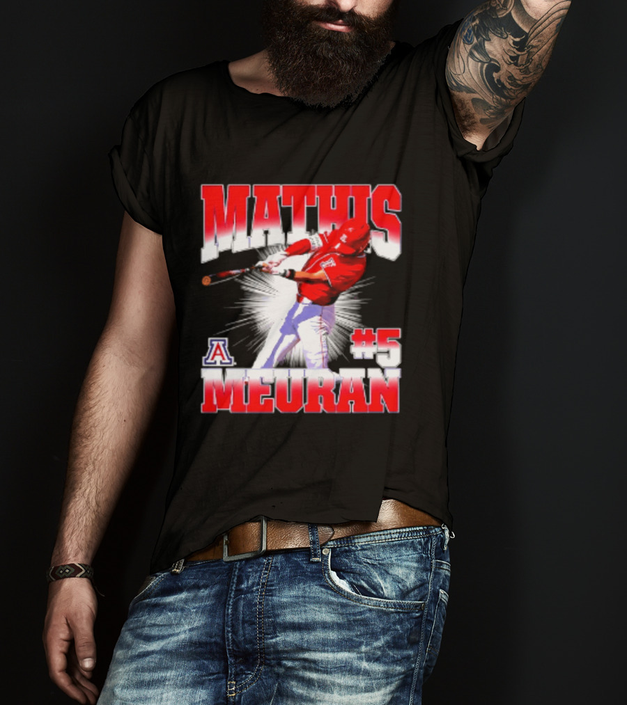 Mathis Meurant #5 Arizona Wildcats NCAA Baseball Player T-Shirt