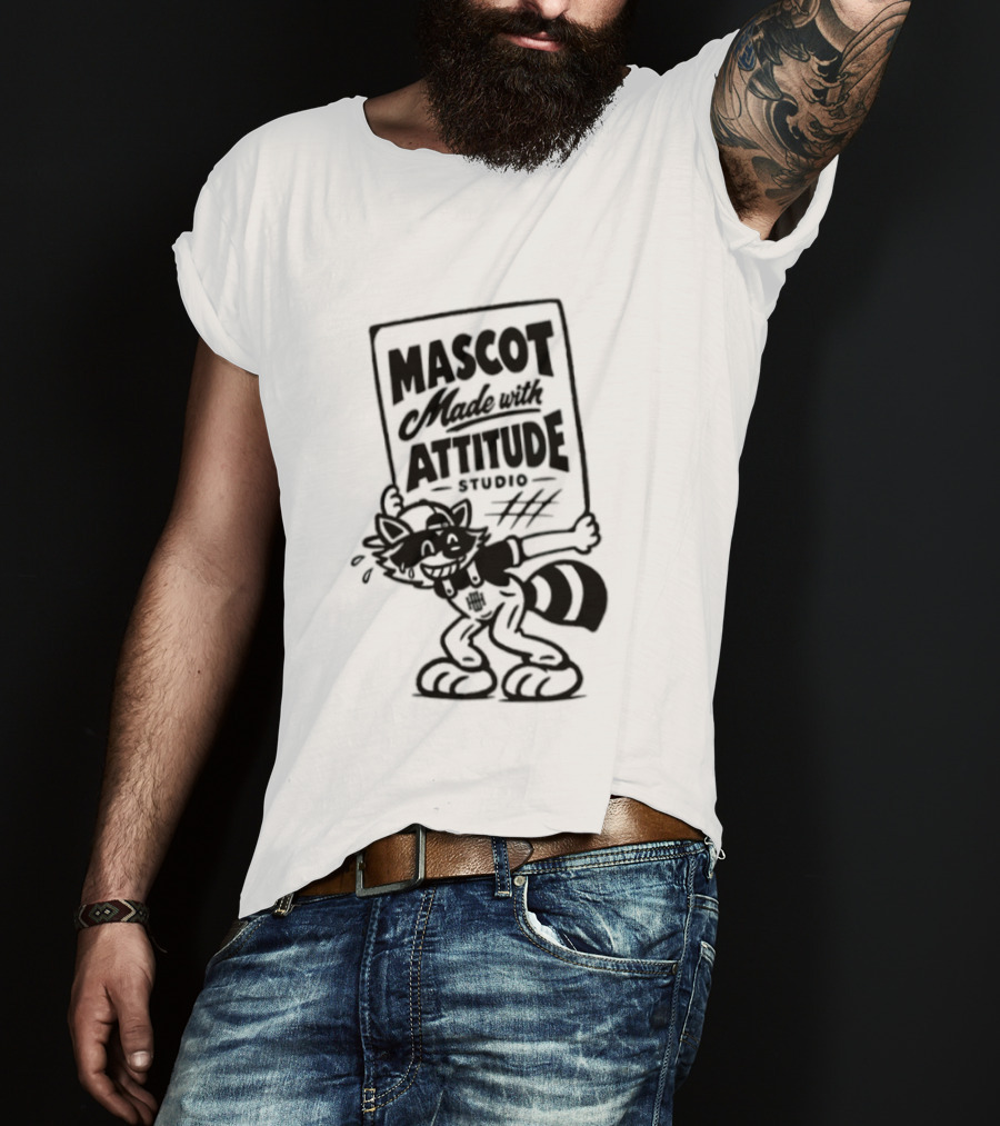Mascot Made With Attitude Raccoon T-Shirt