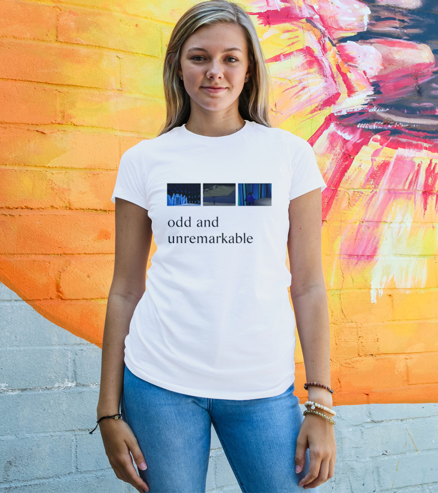 Odd And Unremarkable Aesthetic Minimalist Blue Abstract Scenes T-Shirt
