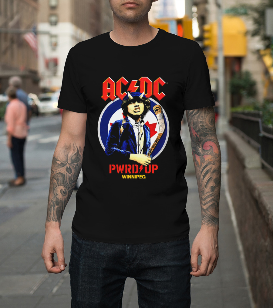 ACDC PWR Up Tour Winnipeg 2026 Hockey Theme Event T-Shirt