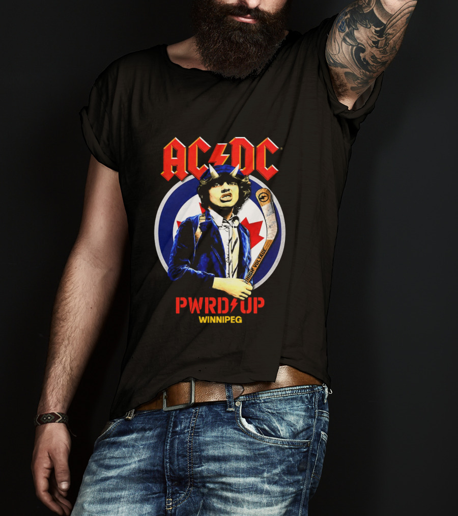 ACDC PWR Up Tour Winnipeg 2026 Hockey Theme Event T-Shirt