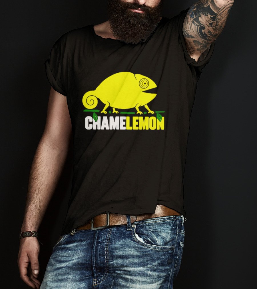 Chamelemon Chameleon Lemon Blend With Leaf Accent T-Shirt
