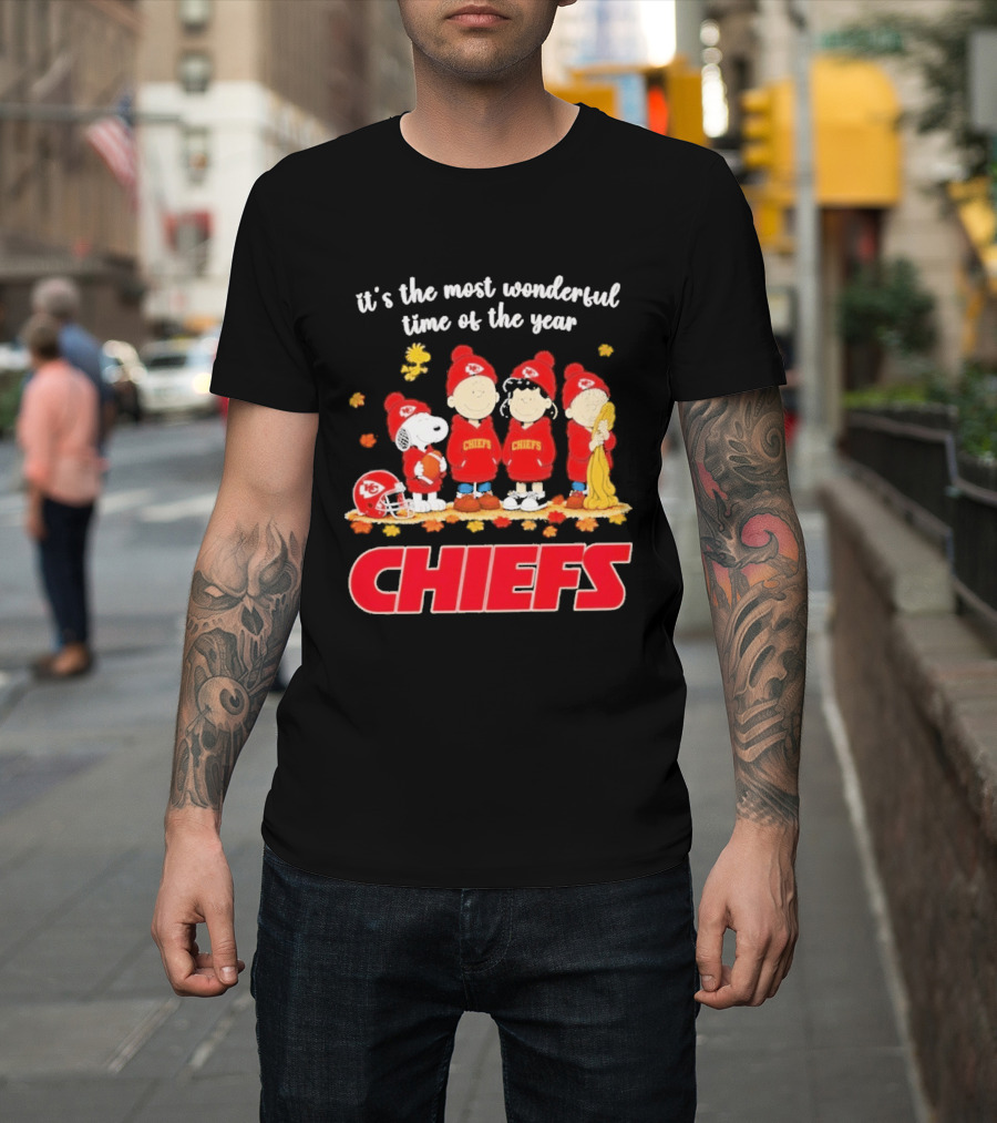 It's The Most Wonderful Time Peanuts Chiefs Halloween 2026 T-Shirt