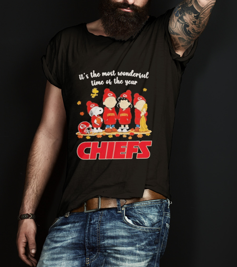 It's The Most Wonderful Time Peanuts Chiefs Halloween 2026 T-Shirt