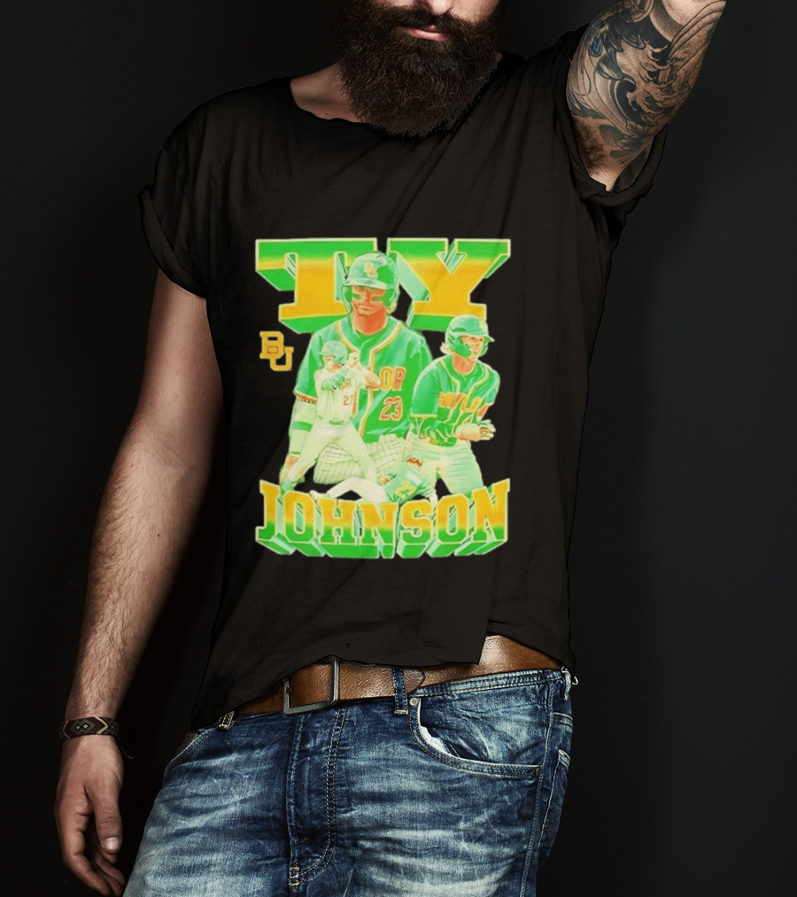 Ty Johnson Baylor Bears 23 NCAA Baseball BU T-Shirt
