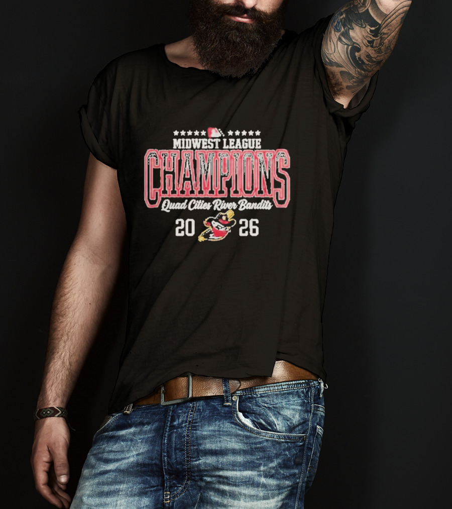 Midwest League Champions Quad Cities River Bandits 2026 T-Shirt