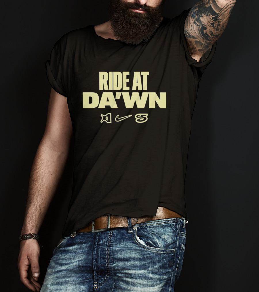 Ride At DA'WN Travis Scott Nike Cactus Jack Collaboration T-Shirt