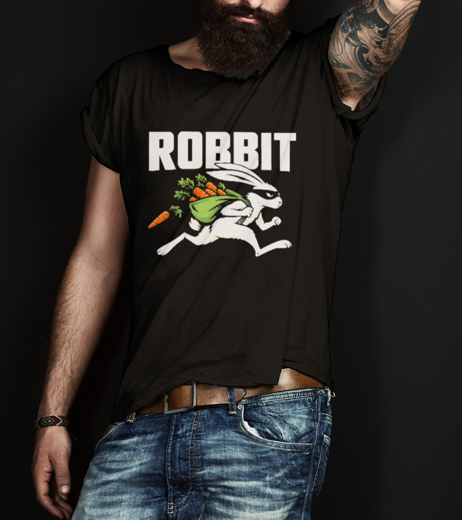 Robbit Rabbit Thief Robber Bunny With Carrots T-Shirt