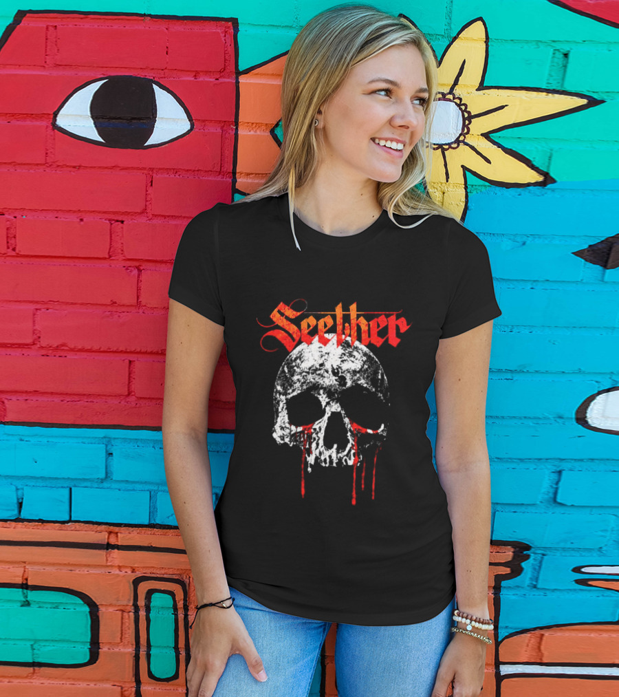Seether Break The Cycle Tour 2026 North America Bloody Skull T-Shirt