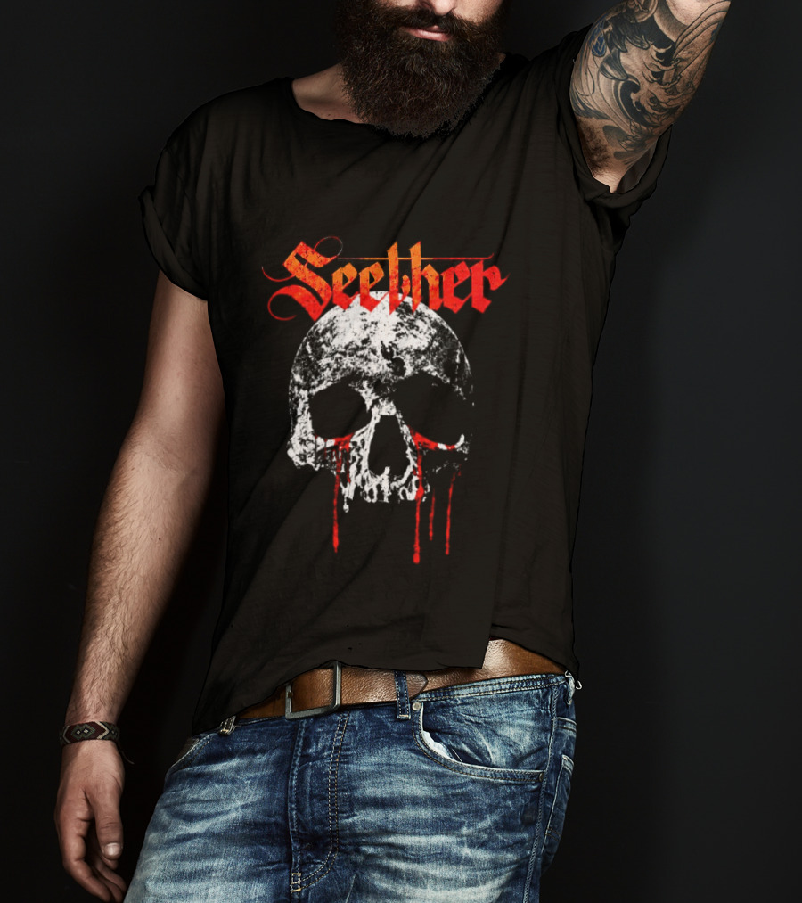 Seether Break The Cycle Tour 2026 North America Bloody Skull T-Shirt