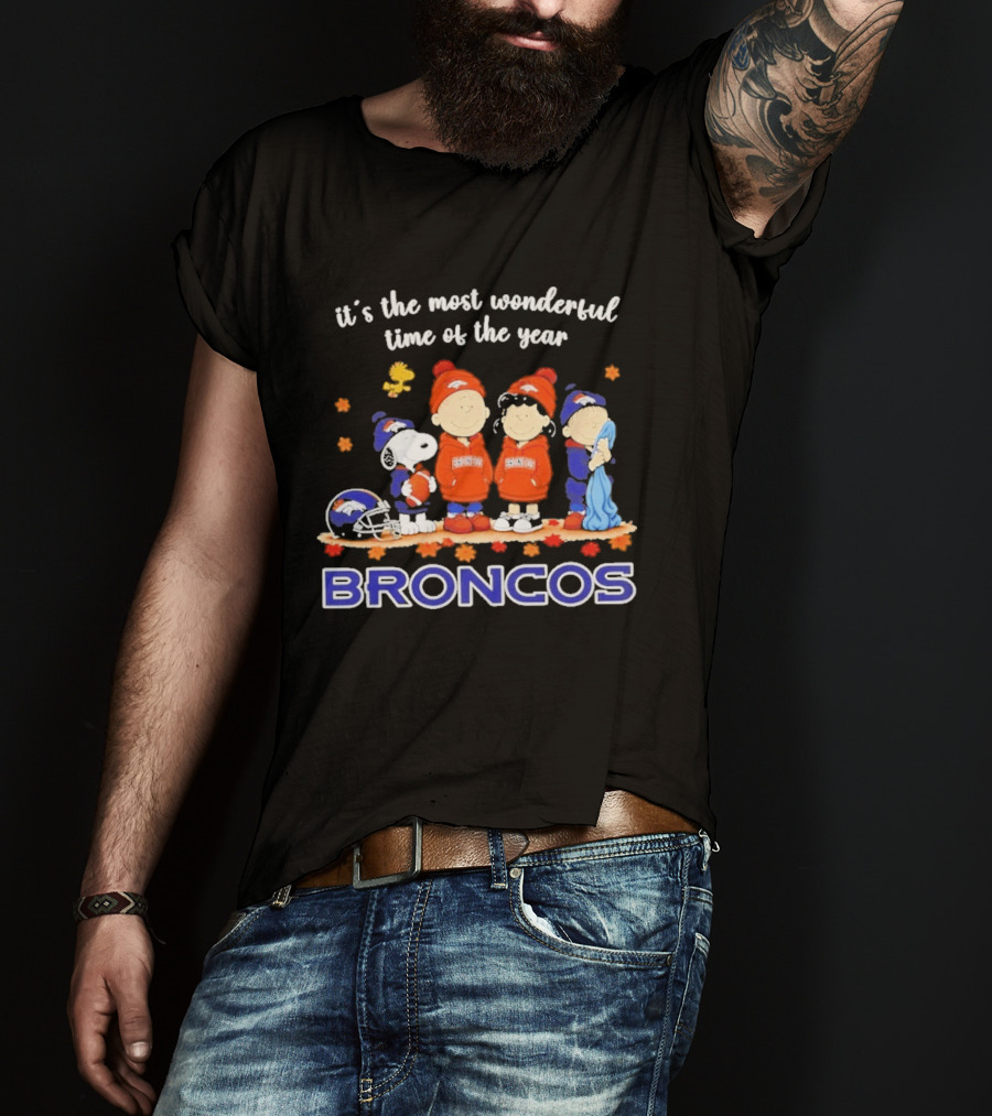 It's The Most Wonderful Time Of The Year Peanuts Denver Broncos Halloween T-Shirt