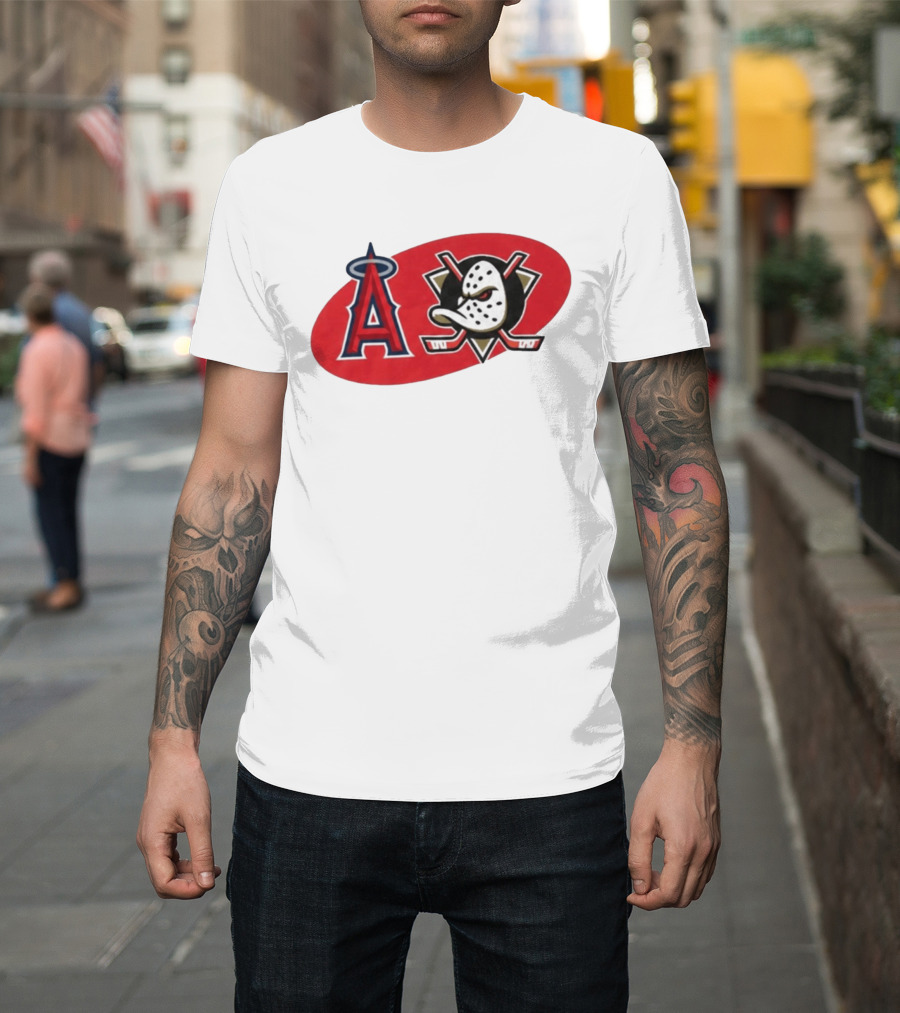 Los Angeles Angels Anaheim Ducks Collaboration Event T-Shirt
