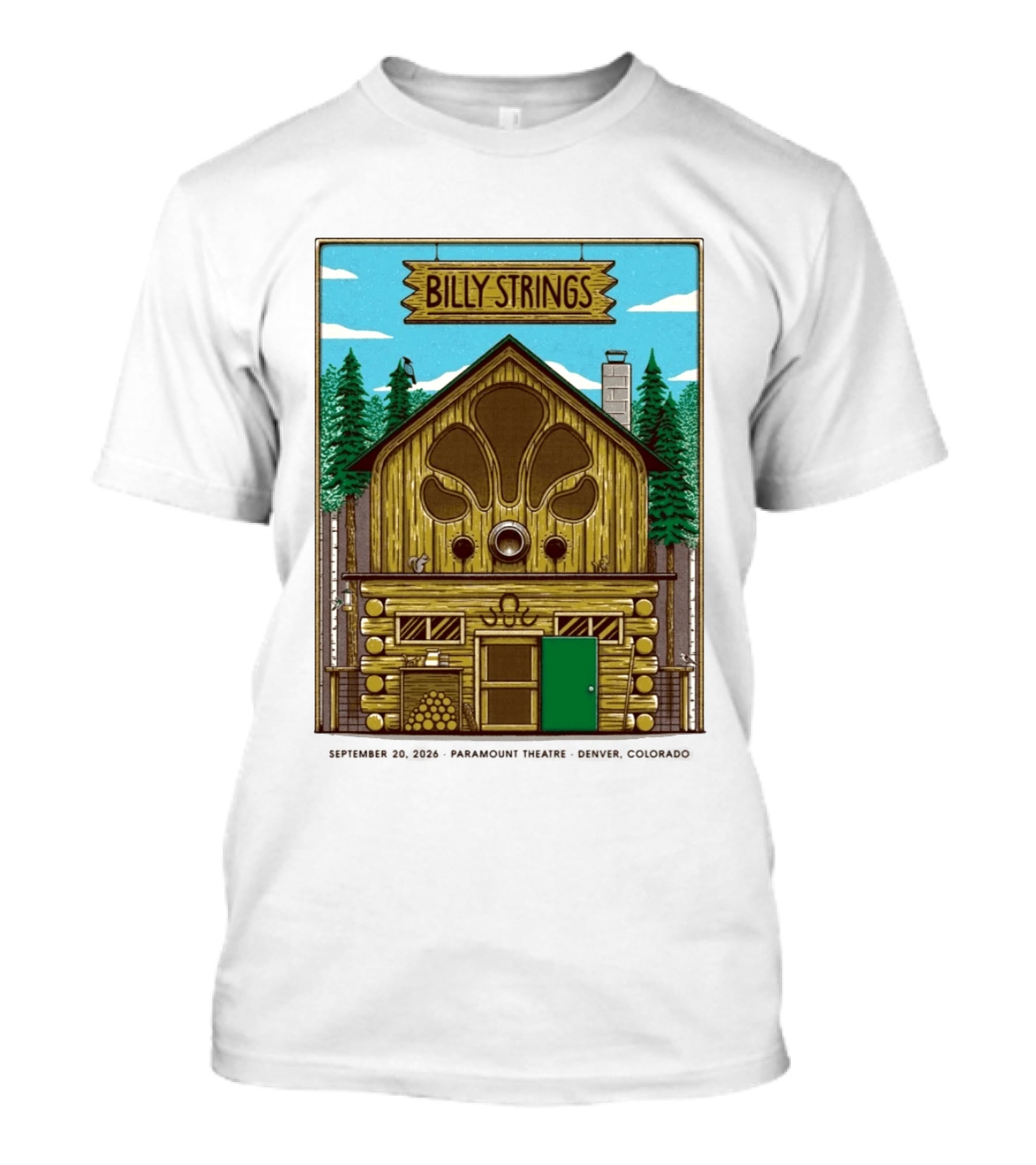 Billy Strings Fall Tour 2026 Paramount Theatre Denver September 20 Mike Tallman T-Shirt