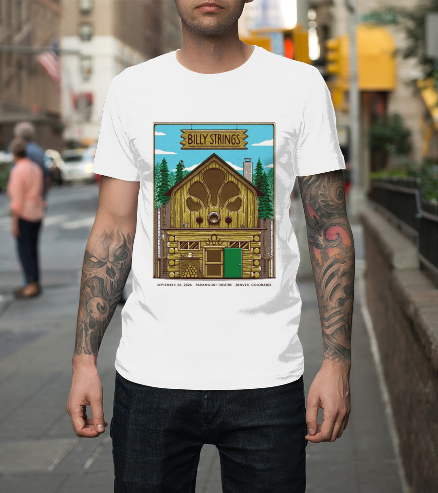 Billy Strings Fall Tour 2026 Paramount Theatre Denver September 20 Mike Tallman T-Shirt