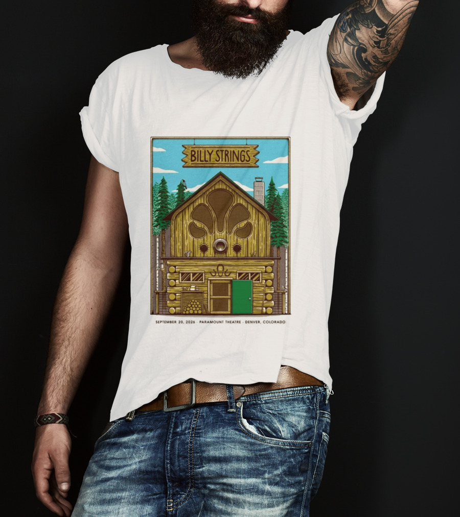 Billy Strings Fall Tour 2026 Paramount Theatre Denver September 20 Mike Tallman T-Shirt
