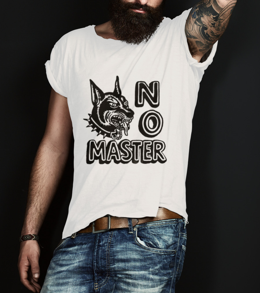 No Master Doberman Anarchist Dog Punk T-Shirt