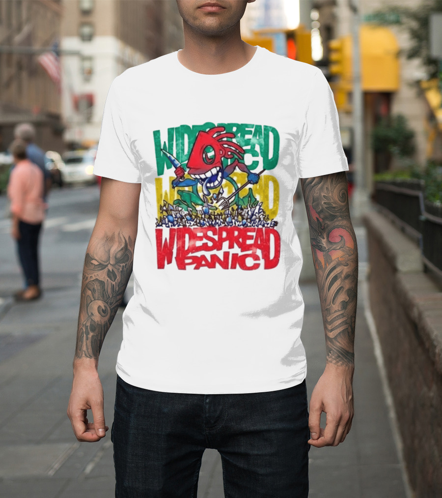 Widespread Panic Wilmington NC Kaiju Note Eater T-Shirt